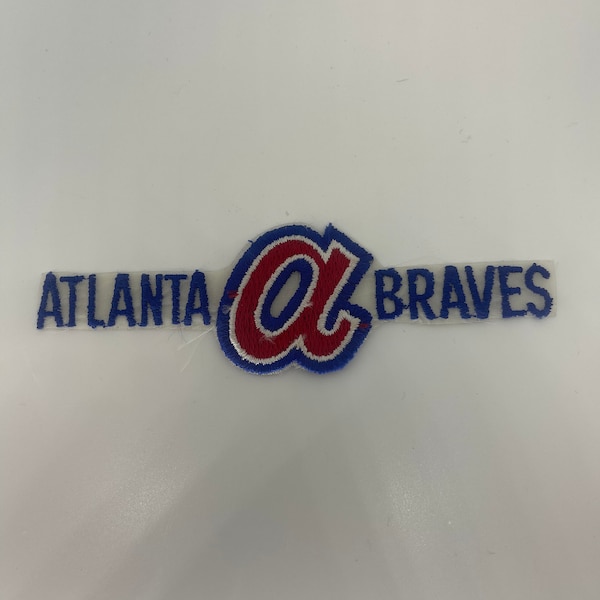 Vintage Patches Embroidered Iron on Sew on ATLANTA BRAVES Patch Logo