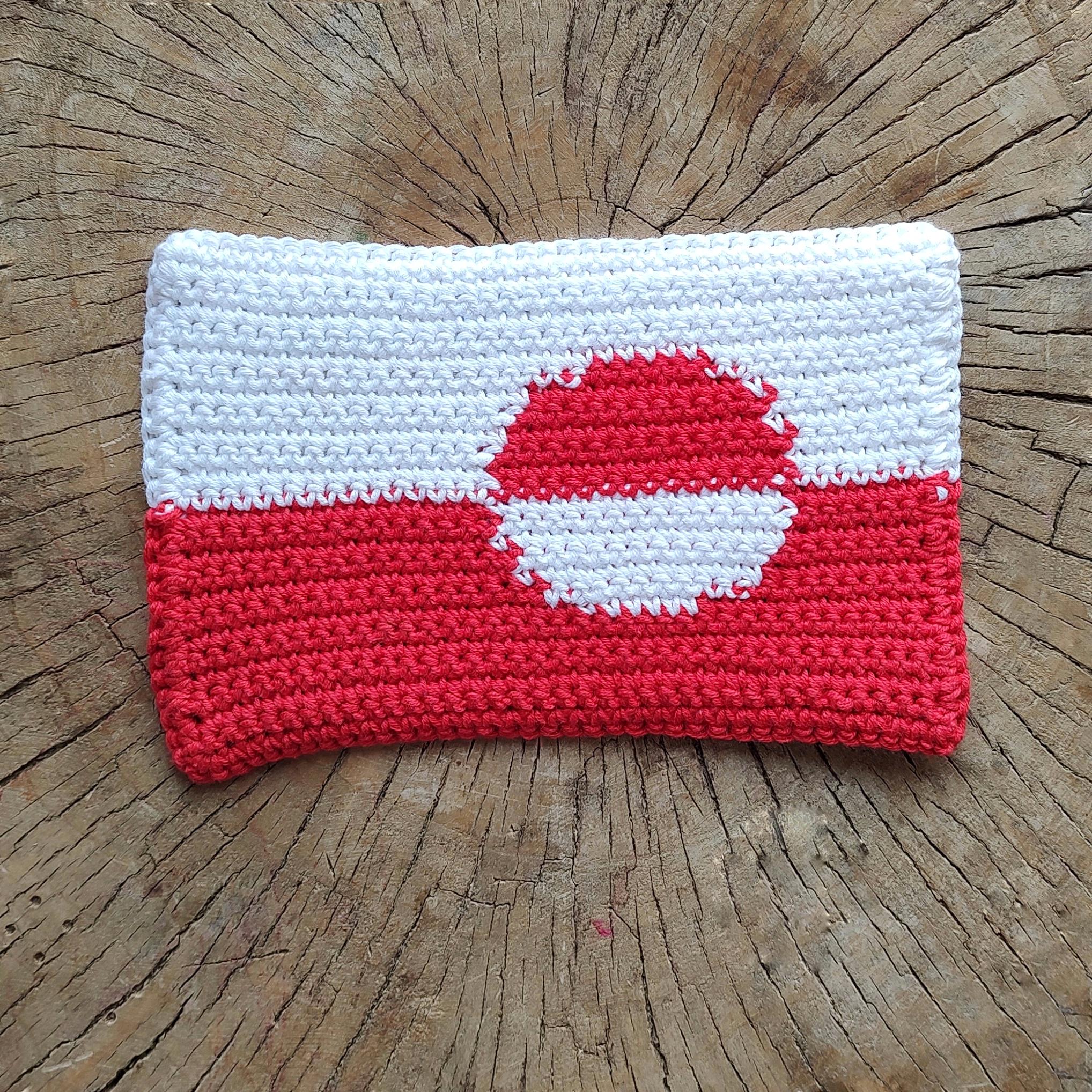 Greenland Flag Crochet Pattern: Mug Rug, Applique, Bunting (PDF Pattern ...