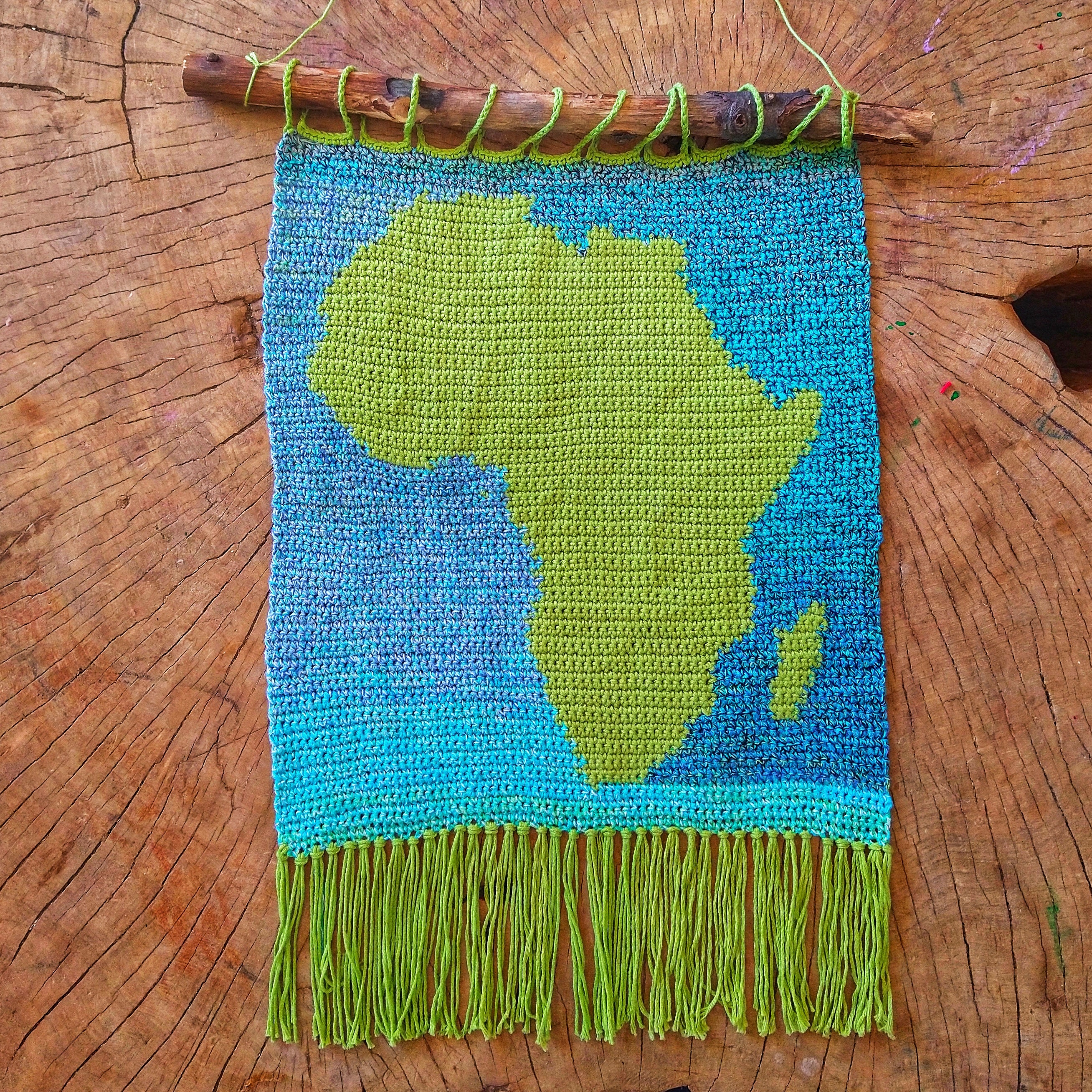Crochet Map Wall Hanging Patterns: Montessori Continent Set (PDF ...