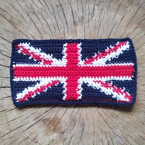 Crochet pattern: Flag of the United Kingdom, Union Jack, British Flag Patch, Coaster, Applique downloadable PDF pattern