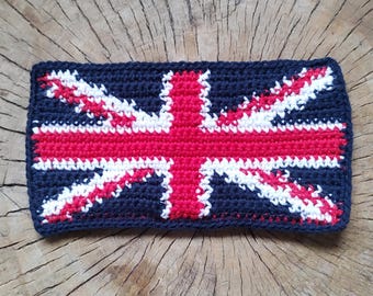 Crochet pattern: Flag of the United Kingdom, Union Jack, British Flag Patch, Coaster, Applique downloadable PDF pattern