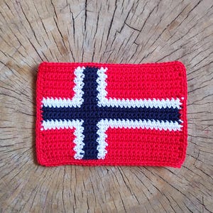 Flag of Norway Crochet Pattern PDF: Bunting, Applique, Mug Rug, Flag Patch