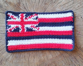 Crochet Hawaii State Flag Pattern: Travel Patch Applique (PDF Pattern)