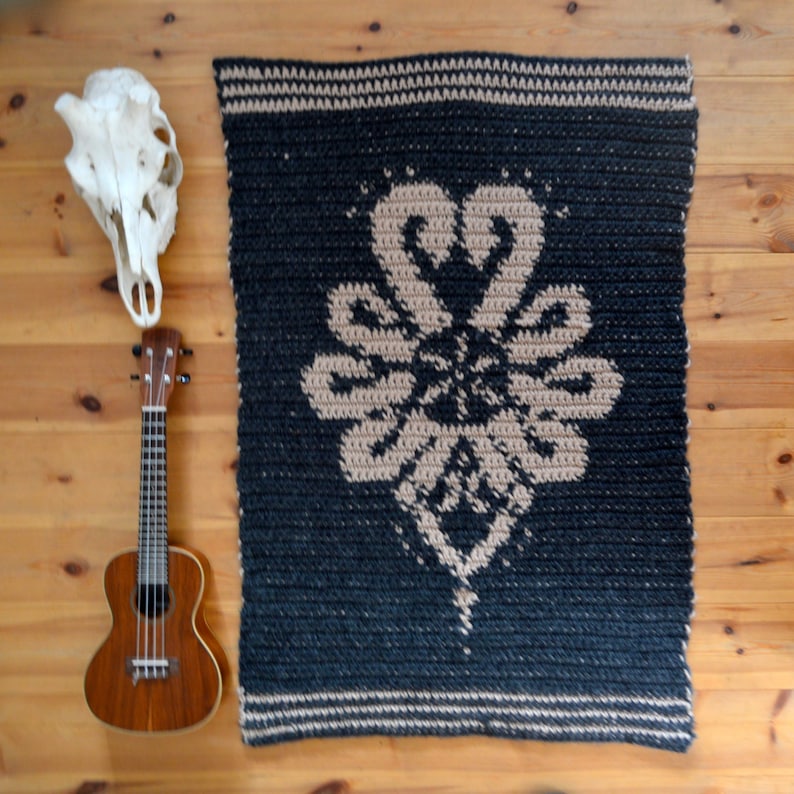 Crochet Pattern // Parzenica Folk Rug Tapestry Crochet Rug Etsy