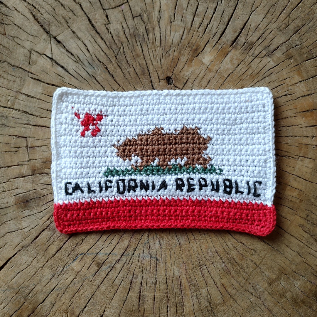 Crochet Pattern: California Flag, California Republic, Bear Flag, State ...