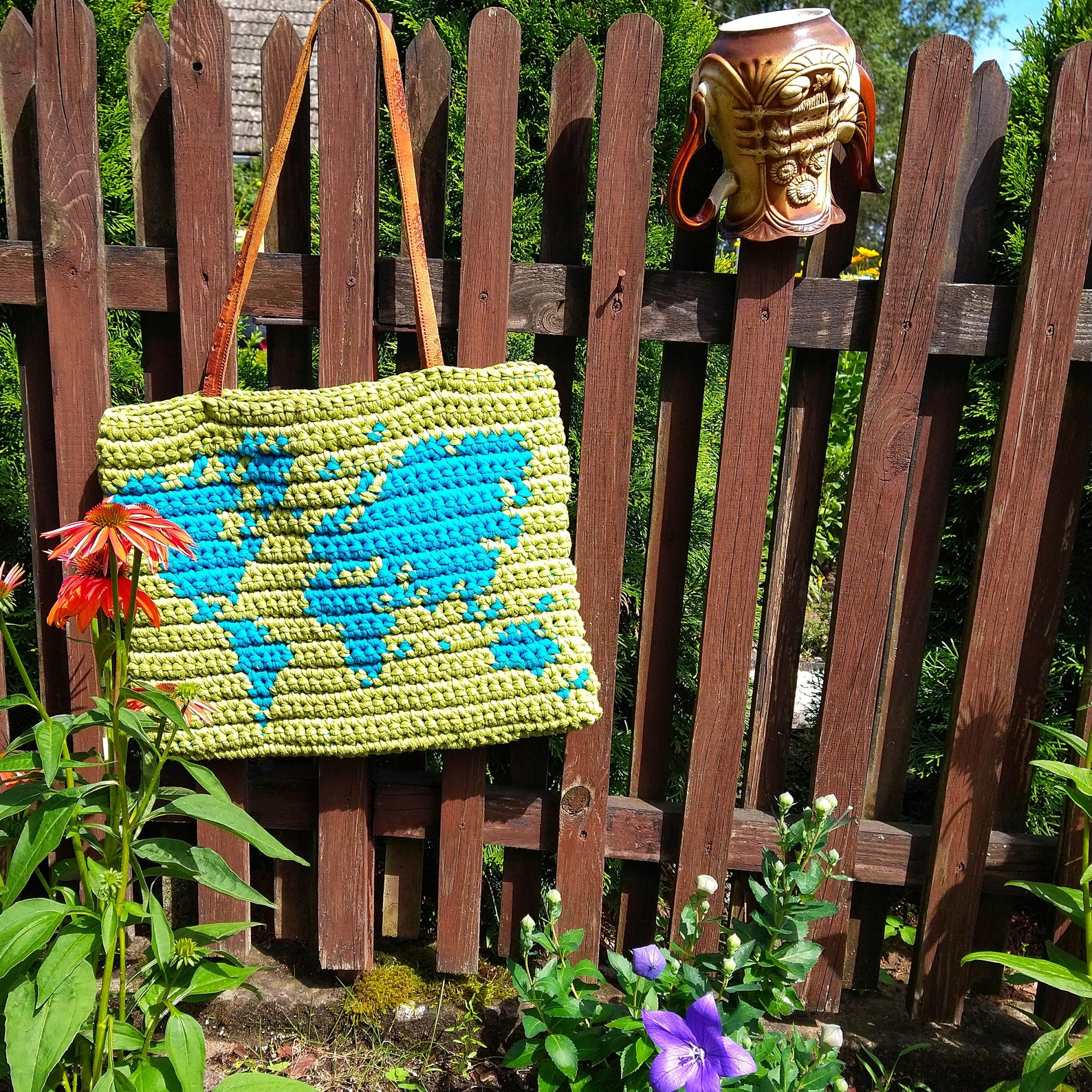 Crochet Pattern: World Map Tote Bag, Sturdy Shoulder Bag, Back to ...