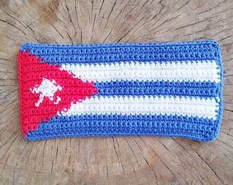 Flag of Cuba Crochet Pattern: Mug Rug, Applique, Bunting (PDF)