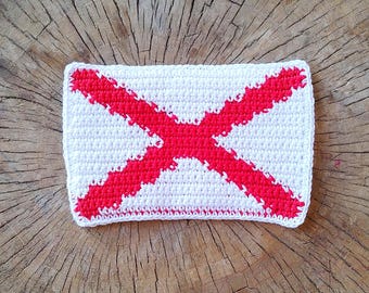 Alabama State Flag Crochet Pattern: US Flags Applique (PDF Pattern)