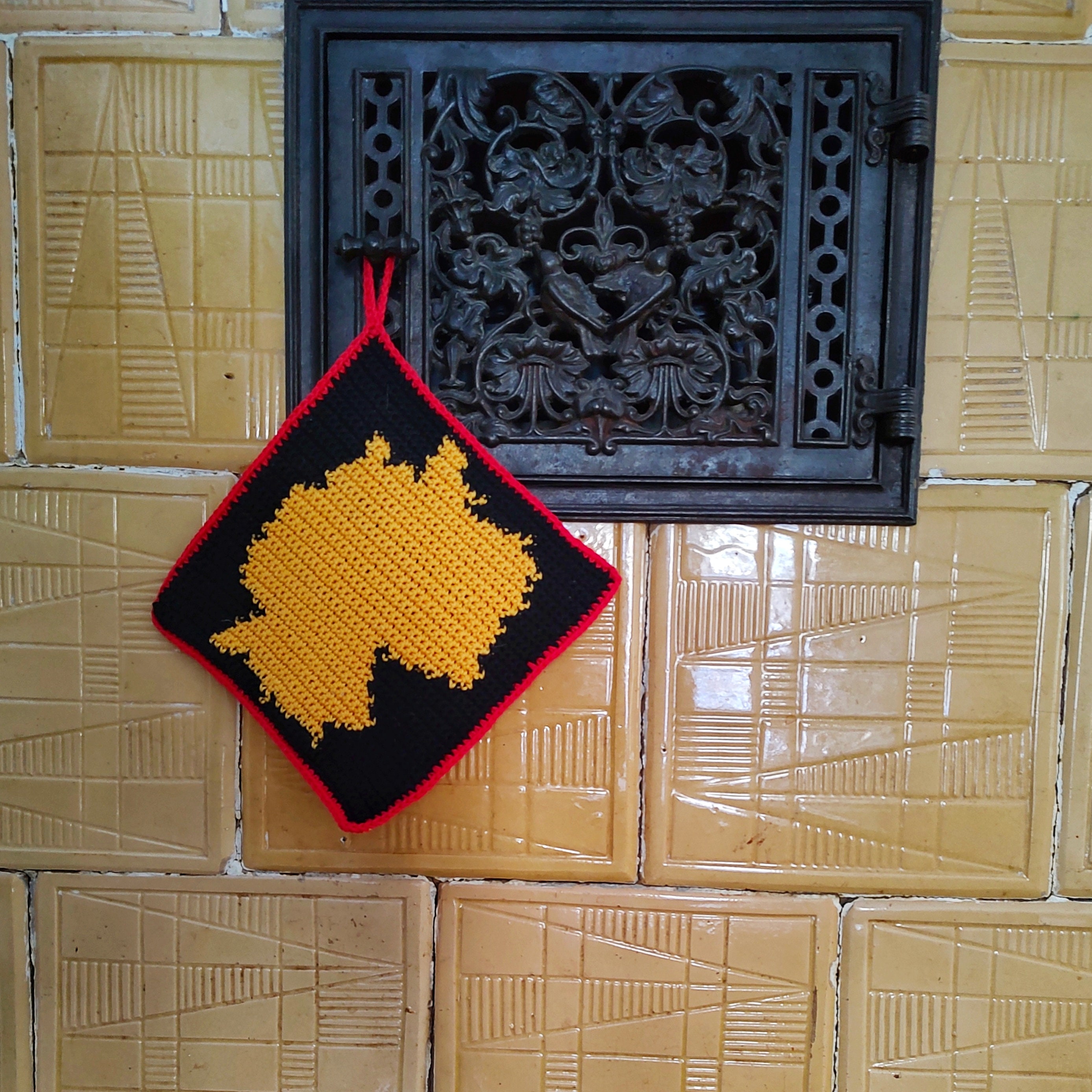 Crochet Pattern / Germany Map Potholder, German Gift for Home, Hotpad ...