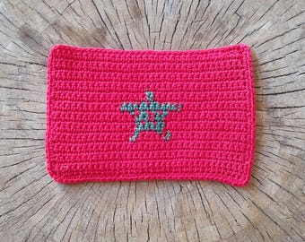 Morocco Flag Crochet Pattern: Applique, Patch, Mug Rug (PDF Pattern)