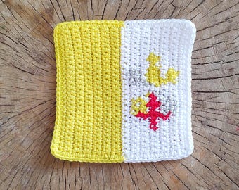 Vatican City Flag Crochet Pattern: Holy See Applique (PDF Pattern)