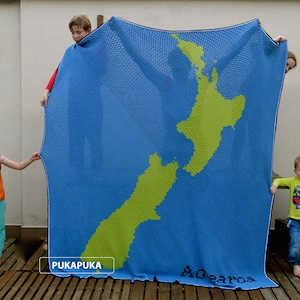 Crochet Pattern // Aotearoa C2C Bedspread, New Zealand Map Blanket, Map Throw, C2C Graphgan, Kiwi theme, Bedroom for Traveller, PDF pattern