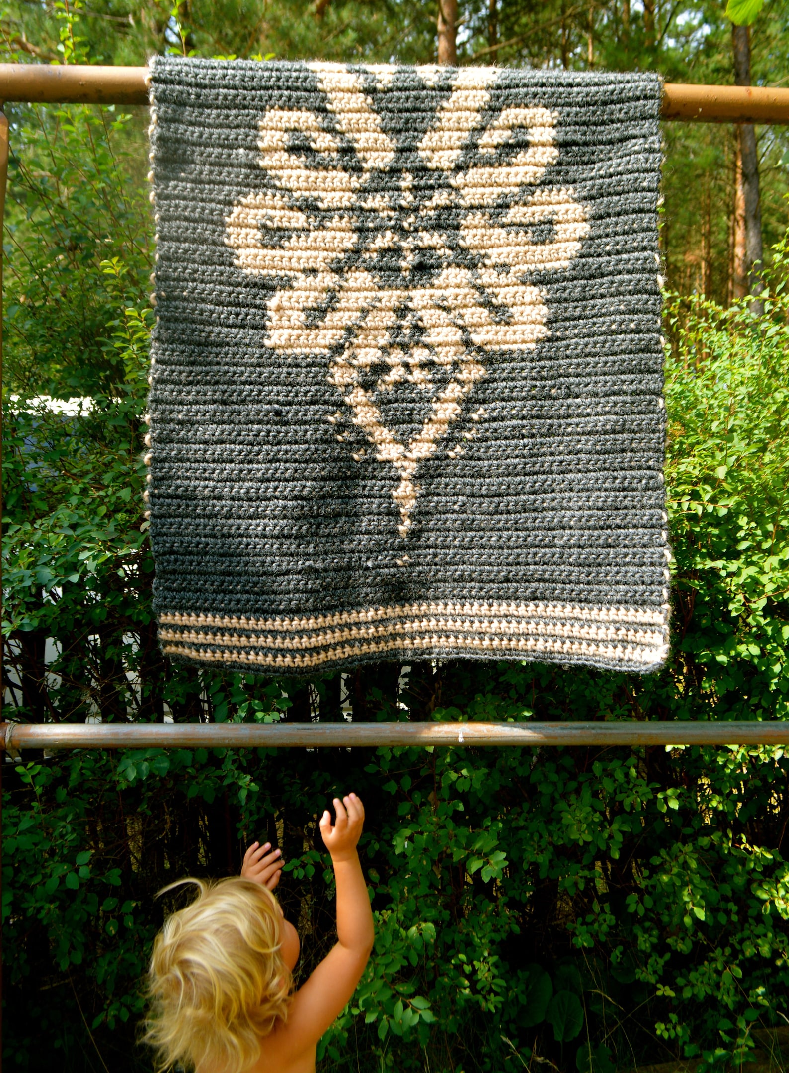 Crochet Pattern // Parzenica Folk Rug Tapestry Crochet Rug Etsy