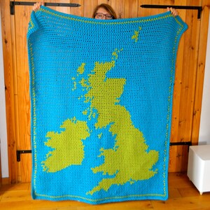 Crochet Pattern: British Isles Map Rug, T-shirt Yarn, Geography Decor ...