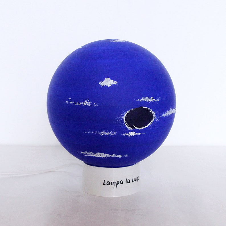 Blue Lamp Neptune Astronomy Gift Space Lamp Lamp Etsy