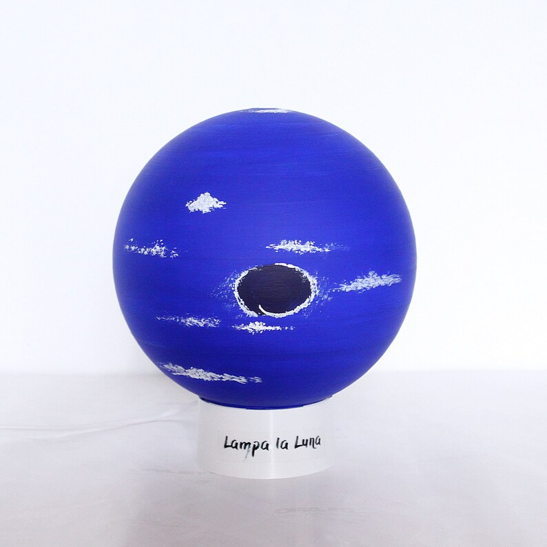Blue lamp Neptune Astronomy gift Space lamp lamp Etsy