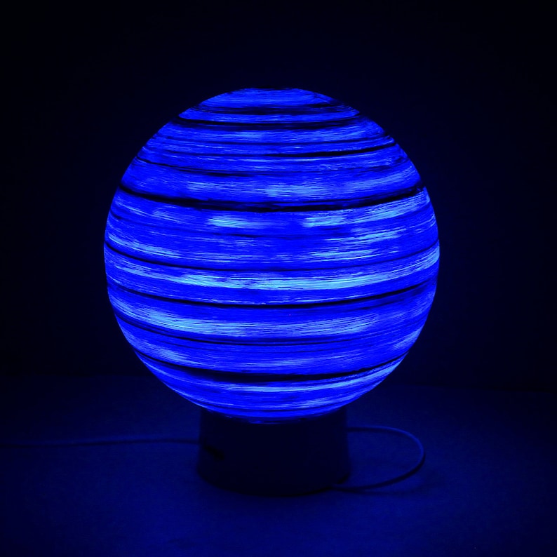 Blue Lamp Neptune Astronomy Gift Space Lamp Lamp Etsy