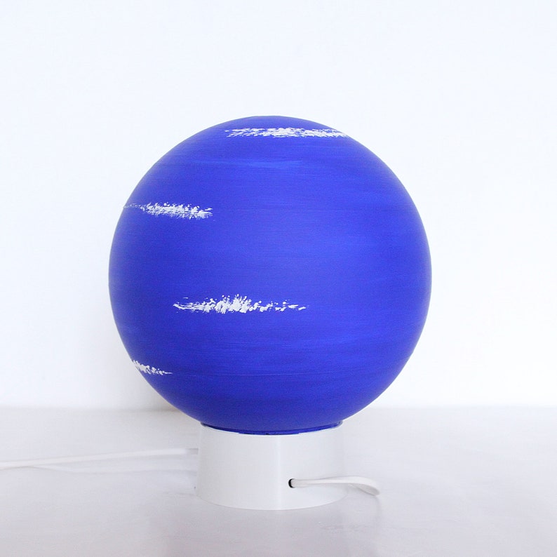 Blue Lamp Neptune Astronomy Gift Space Lamp Lamp Etsy