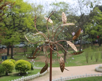 Handmade Windmills Full Copper Artistic Large Wind Sculptures Double Spinners