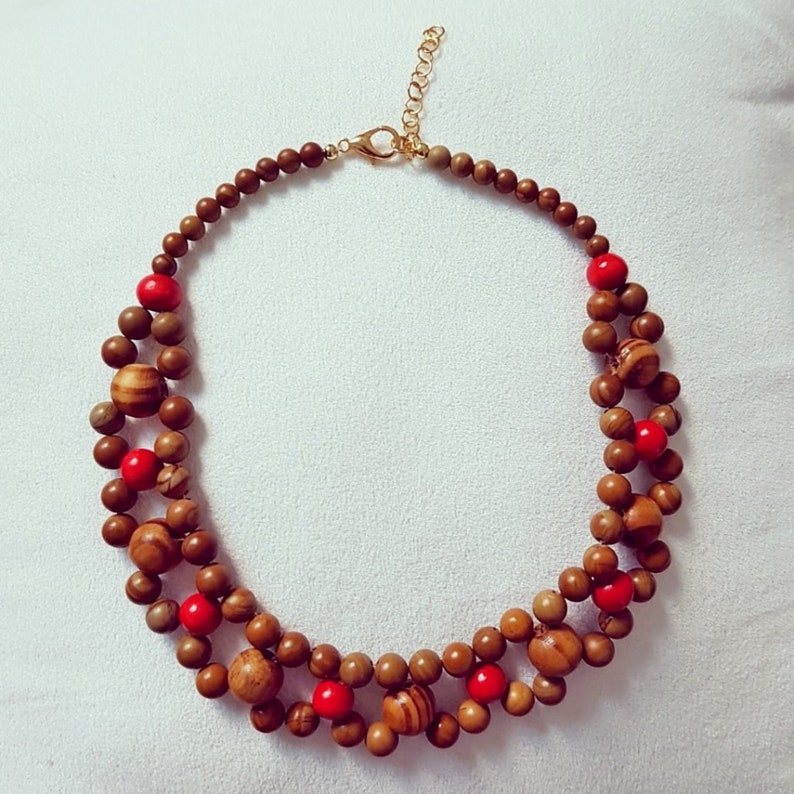collier ras de cou en bois collier ras de cou en bois