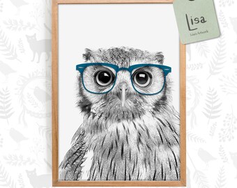 owl canvas art for nursery