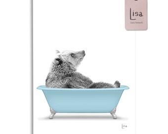 Bear Bathroom Decor Etsy