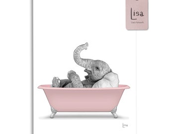 Elephant Bathroom Etsy