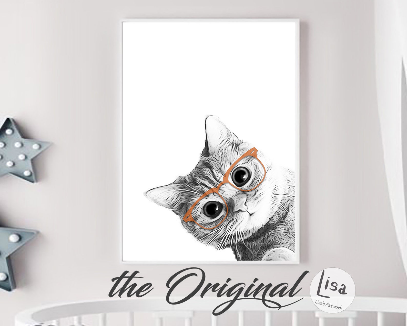 Cat Print Birthday Gift Gift for Kids Printable Art | Etsy