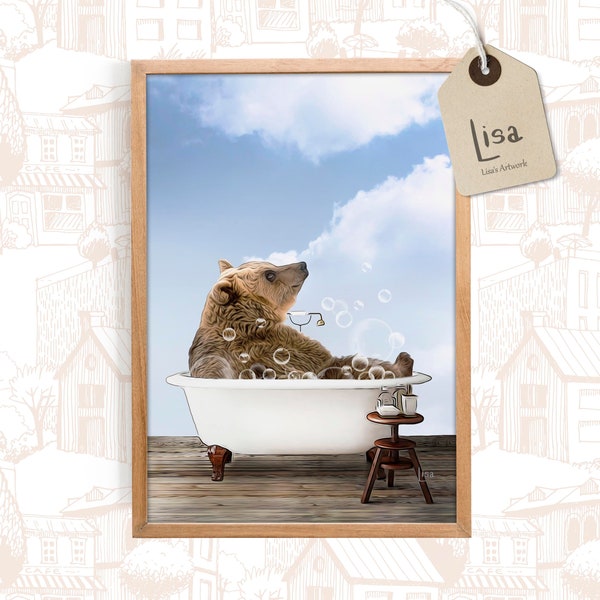 Bear Bathroom Decor Etsy