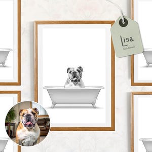 portrait from photo, bathroom art, custom portrait, portrait from photo, pet portrait, bathroom decor, personalized gifts, christmas gift
