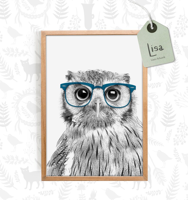 Owl Owl Decor Owl Wall Art Owl Nursery Decor Owl Print Etsy