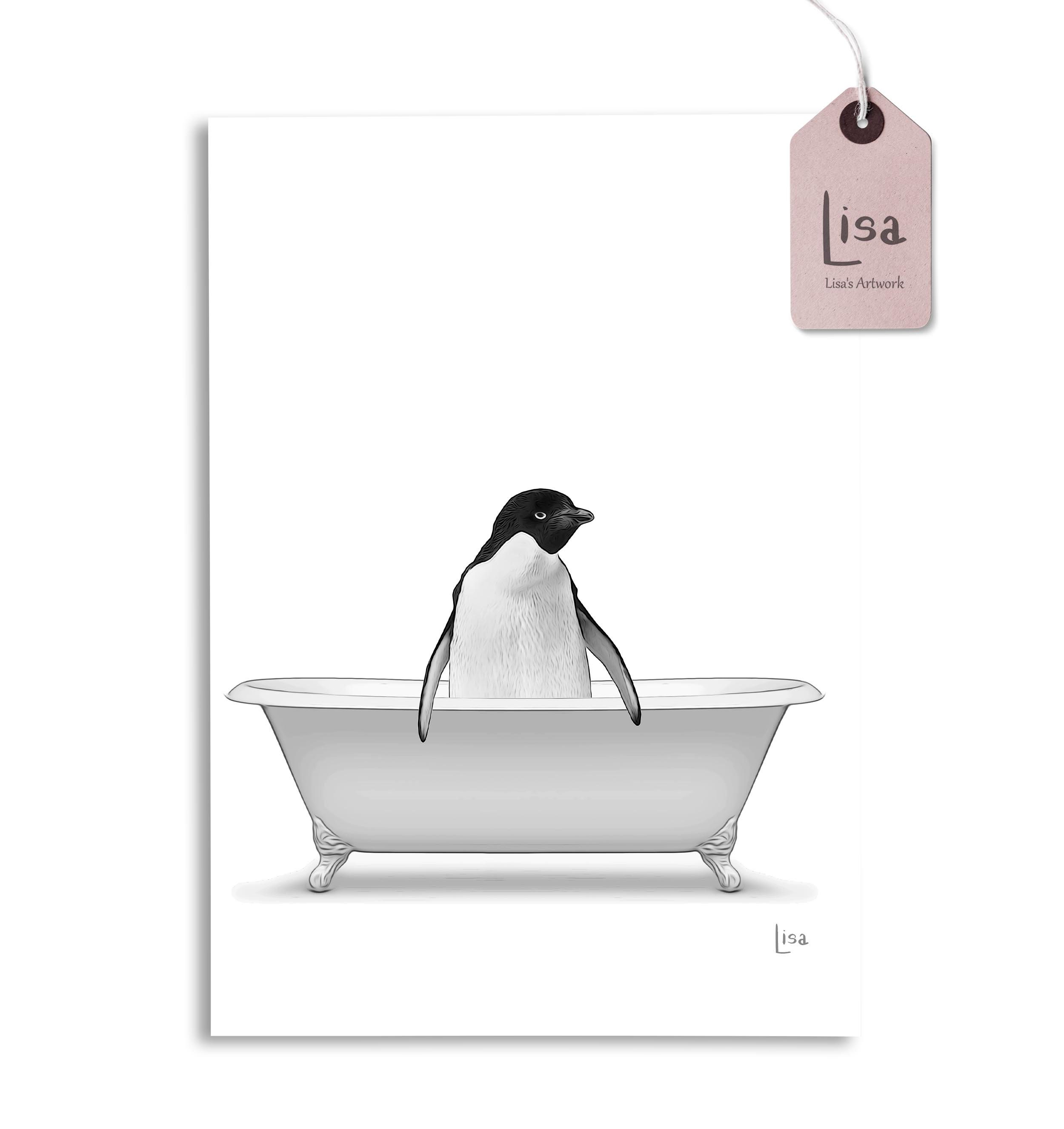 Bathroom art penguin wall decor bathroom wall art bathroom Etsy