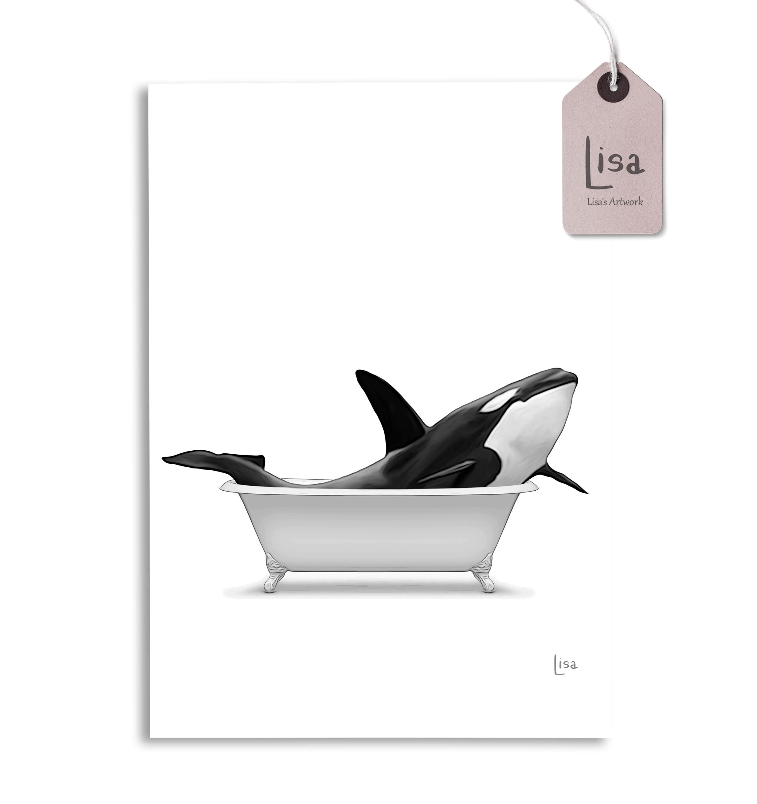 Bathroom art whale art bathroom wall art bathroom kids art Etsy