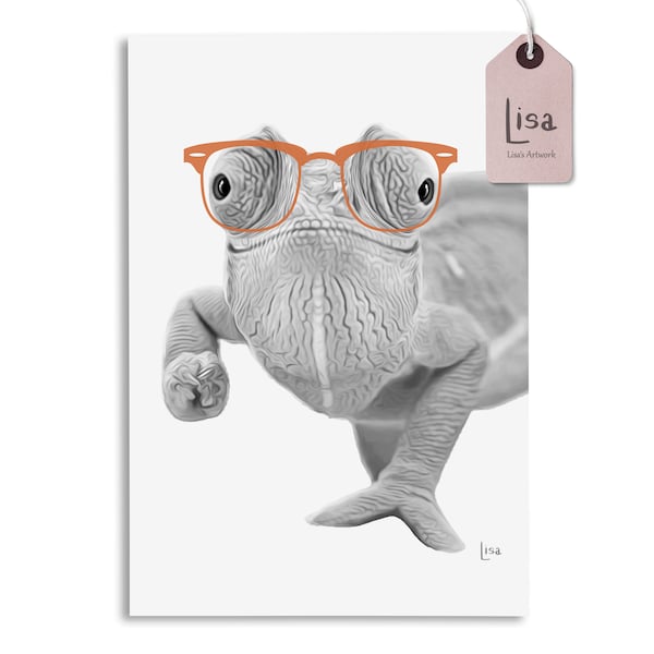 Funny Animal Art Poster Etsy