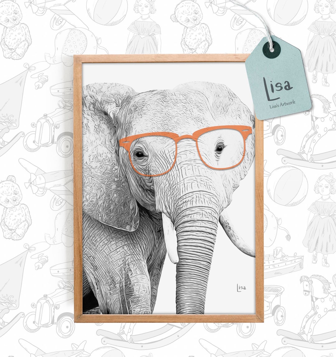 Elephant Nursery Art, Elephant Print, Safari Nursery Art, Nursery Wall ...