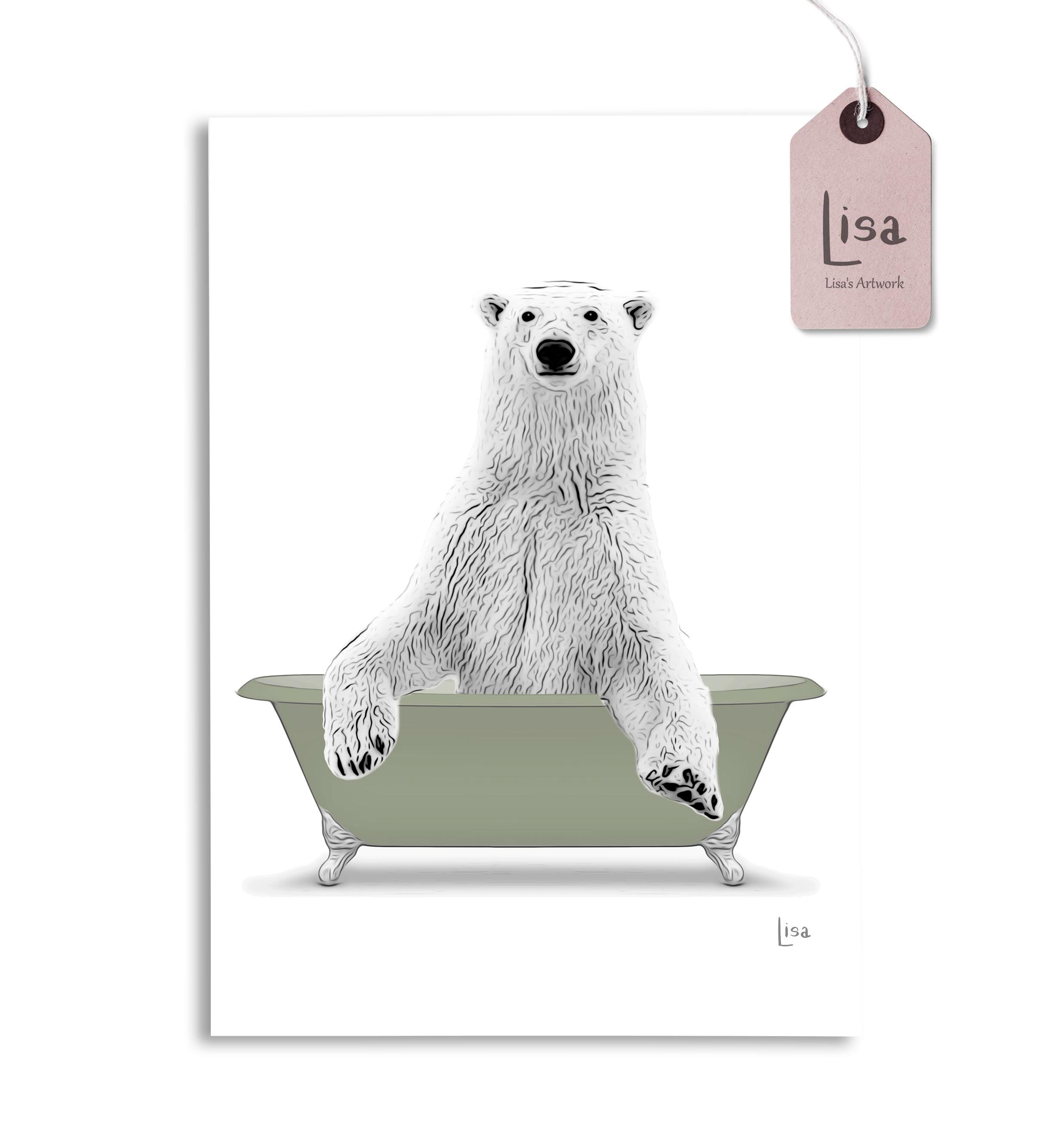 Bathroom art polar bear bathroom wall art bathroom kids Etsy