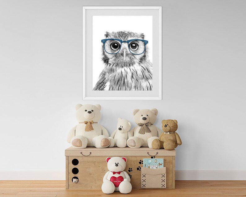 Owl Owl Decor Owl Wall Art Owl Nursery Decor Owl Print Etsy