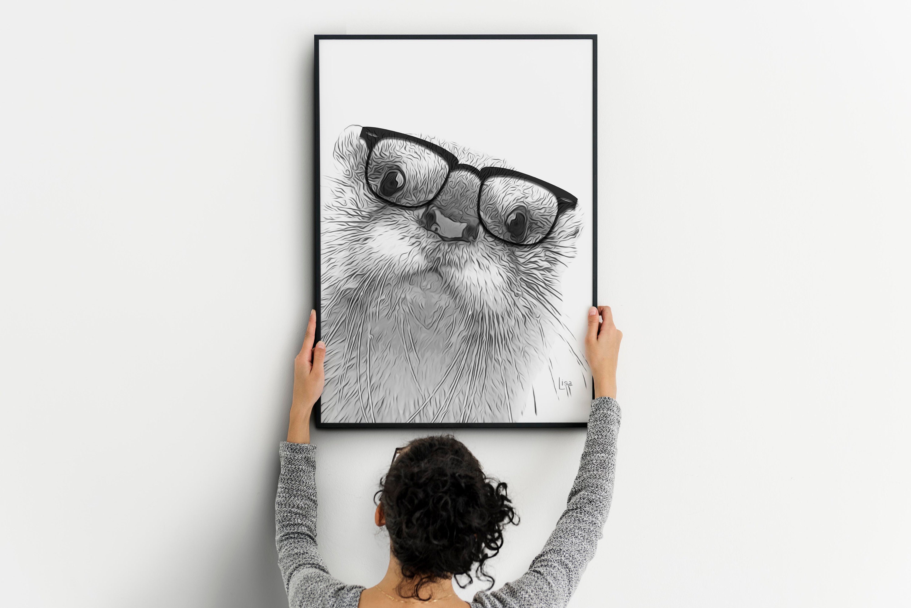 Discover otter print art, otter nursery, otter wall art, printable wall art, printable poster, , No Frame