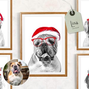 personalized gifts, custom portrait, christmas gift, pet portrait, custom pet portrait, custom cat portrait, personalised