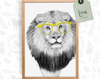 lion, Safari nursery art, nursery decor, wall art, wall decor, room decor, digital prints