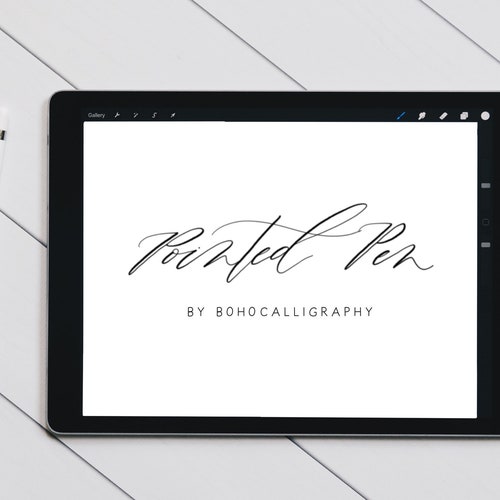 11 Pointed Pen Calligraphy Brushes for Procreate Etsy