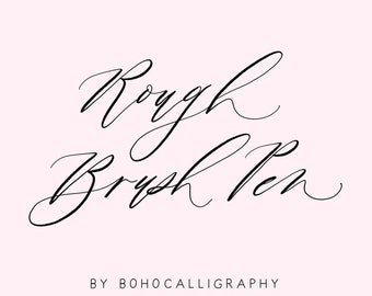 Bolígrafo de pincel rugoso para Procreate / Pincel personalizado de caligrafía boho