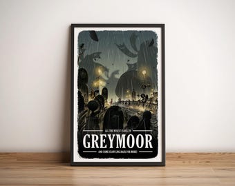 Greymoor (Silksong) Travel Poster, Retro Gamer Wall Art