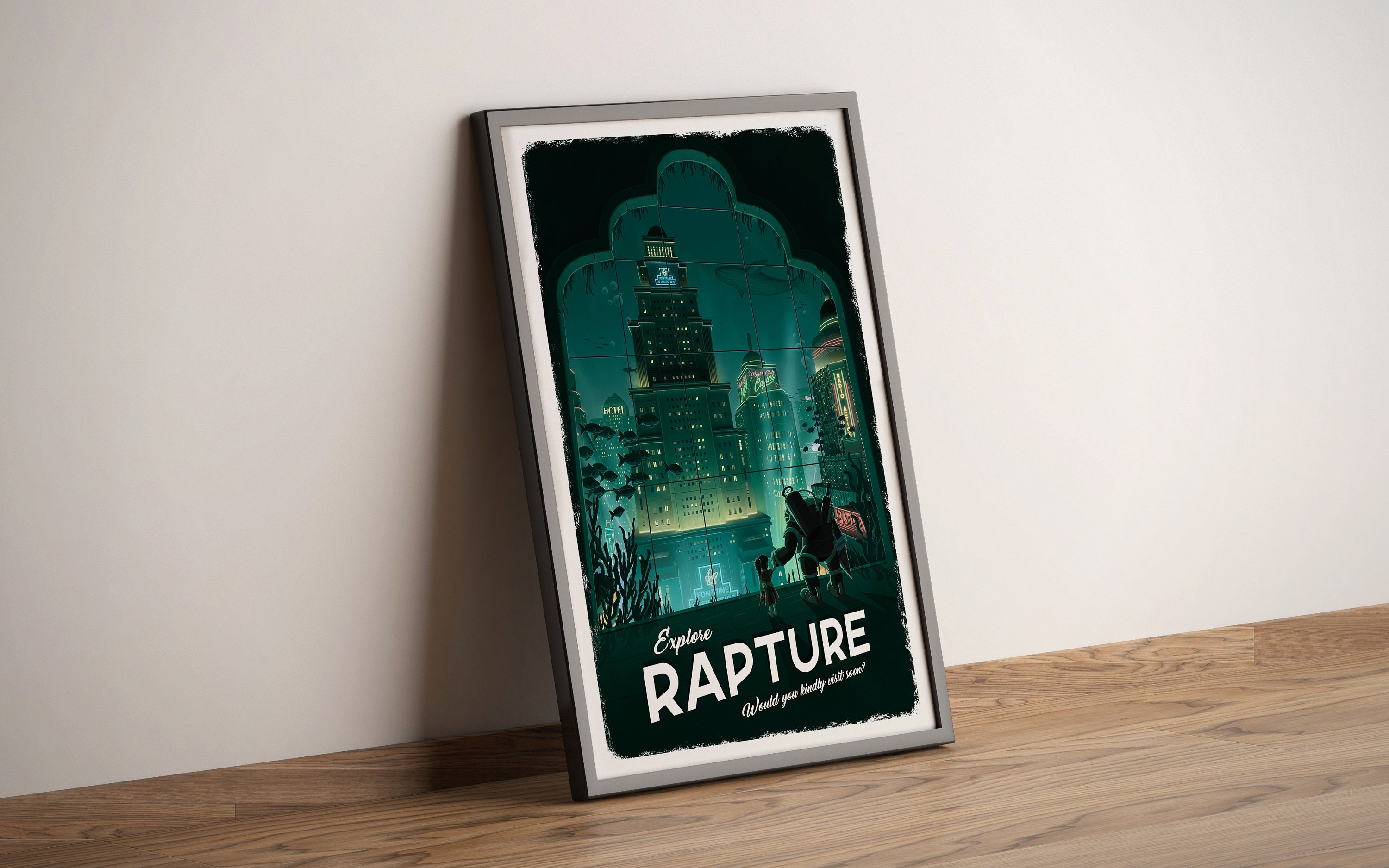 Rapture ポスターセット Rapture (bioshock) Travel Poster, Retro Gamer Wall Art - Etsy