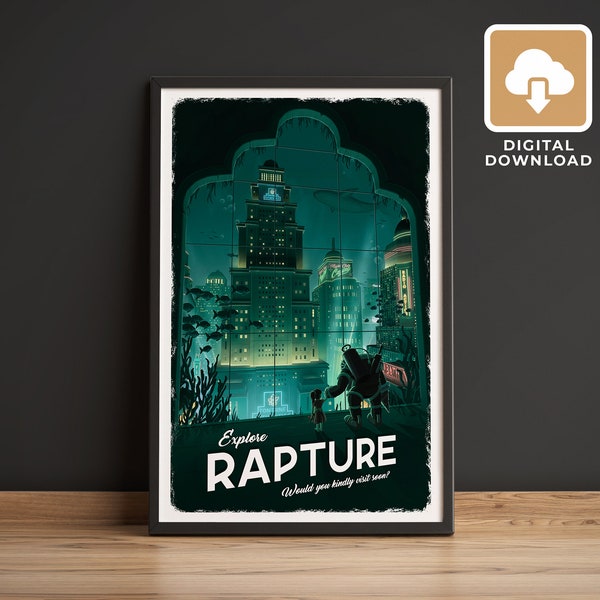 Rapture (Bioshock) Travel Poster - Digital