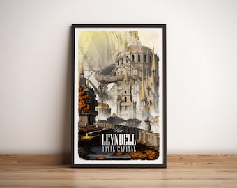 Leyndell, Royal Capital (Elden Ring) Travel Poster, Retro Gamer Wall Art