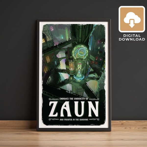 Zaun (Arcane / LoL) Travel Poster - Digital