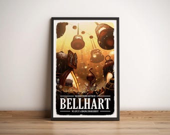 Bellhart (Silksong) Travel Poster, Retro Gamer Wall Art