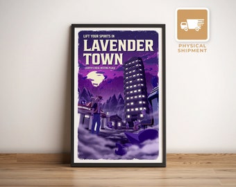 Lavender Town Travel Poster – Retro Gamer Art