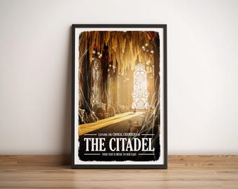 The Citadel (Silksong) Travel Poster, Retro Gamer Wall Art